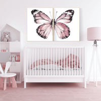 Butterfly Nursery Art, Nursery wall art girl butterfly, pink nursery art, Butterfly Wall Decor, Blush Pink Nursery Art, Butterfly Nursery