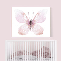 Nursery decor girl butterfly, pink butterfly, Butterfly Nursery Art, girls room, butterfly prints, Butterfly Art, pink nursery wall art