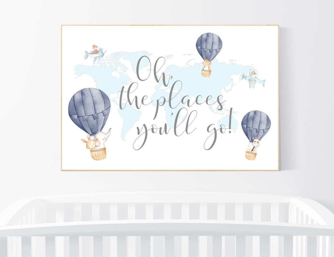 Plane nursery, Nursery decor boy nursery, animal prints, travel theme nursery, planes nursery wall art, boys room decor, baby room decor