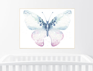 Nursery decor girl butterfly, pink mint butterfly, Butterfly Nursery Art, girls room, butterfly prints, Butterfly Art, pink nursery wall art