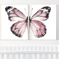 Butterfly Nursery Art, Nursery wall art girl butterfly, pink nursery art, Butterfly Wall Decor, Blush Pink Nursery Art, Butterfly Nursery