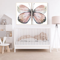 Nursery decor girl butterfly, blush gold, blush pink nursery art, Butterfly Nursery Art, Butterfly Wall Decor, Blush Pink Nursery Art, girl