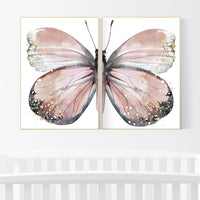 Nursery decor girl butterfly, blush gold, blush pink nursery art, Butterfly Nursery Art, Butterfly Wall Decor, Blush Pink Nursery Art, girl