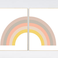 Nursery decor rainbow, gender neutral Rainbow Wall Art, rainbow Print Set, earth color, Rainbow Wall decor, neutral colors, set of 2