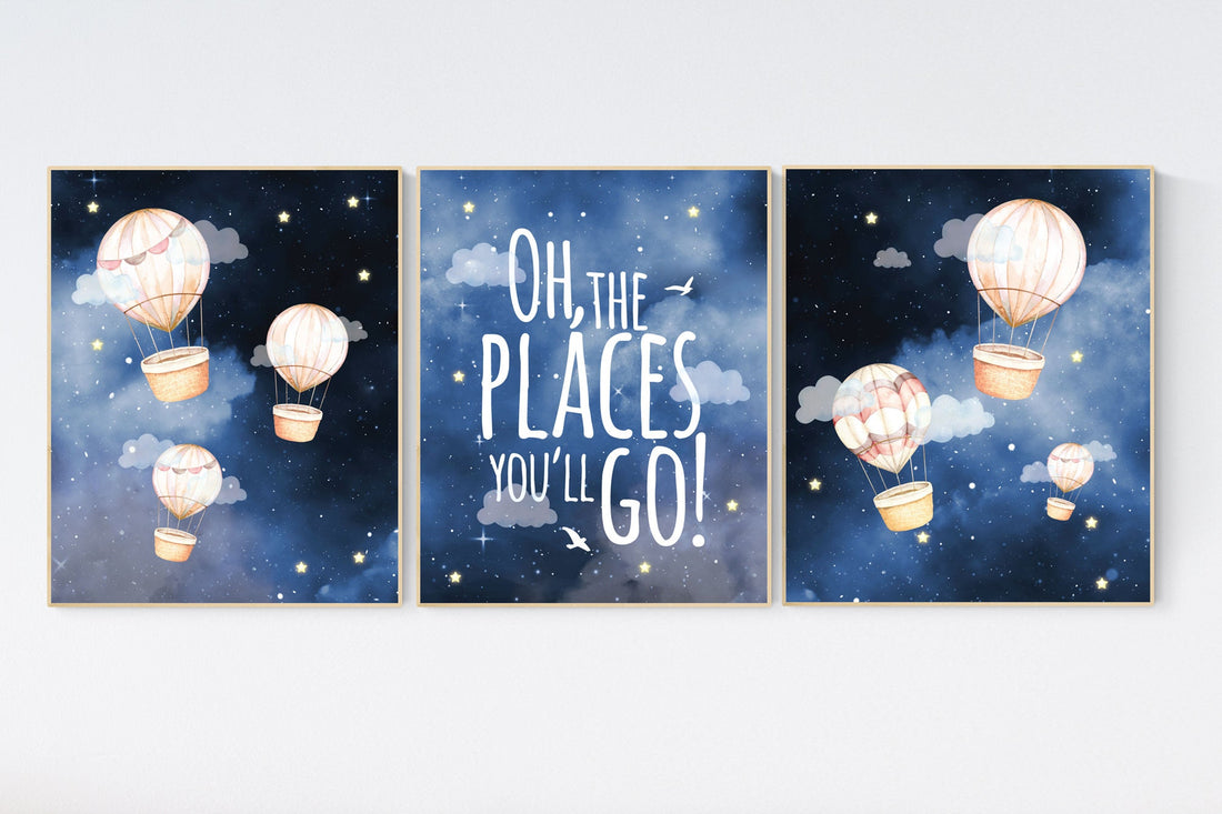 Gender neutral nursery decor, hot air balloon, neutral nursery, baby room decor, nursery prints, hot air balloon nursery, unisex nursery