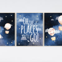 Gender neutral nursery decor, hot air balloon, neutral nursery, baby room decor, nursery prints, hot air balloon nursery, unisex nursery