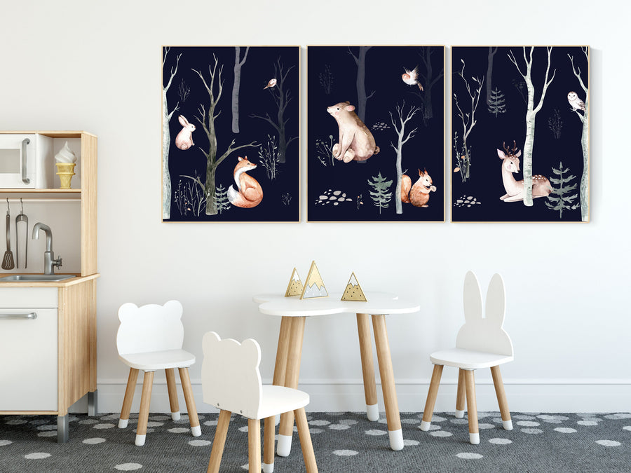 Nursery decor woodland animals, Woodland Nursery Wall Art, forest, animal nursery wall decor, gender neutral, nursery wall decor, animals