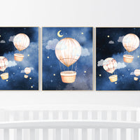 Gender neutral nursery decor, hot air balloon, neutral nursery, baby room decor, nursery prints, hot air balloon nursery, unisex nursery