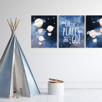 Gender neutral nursery decor, hot air balloon, neutral nursery, baby room decor, nursery prints, hot air balloon nursery, unisex nursery