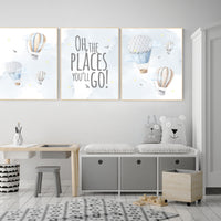 Nursery decor gender neutral, hot air balloon, neutral nursery, baby room decor, nursery prints, hot air balloon nursery, unisex nursery