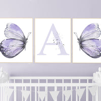 Nursery decor girl butterfly, nursery decor purple, nursery decor girl lilac, Butterfly Nursery Art, Girl Nursery Art, Butterfly Wall Art