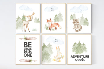 Woodland Nursery Prints, Forest Animal Wall Art, Woodland Nursery Decor, Woodland Nursery Prints, Forest Animals, Woodlands Nursery Wall Art