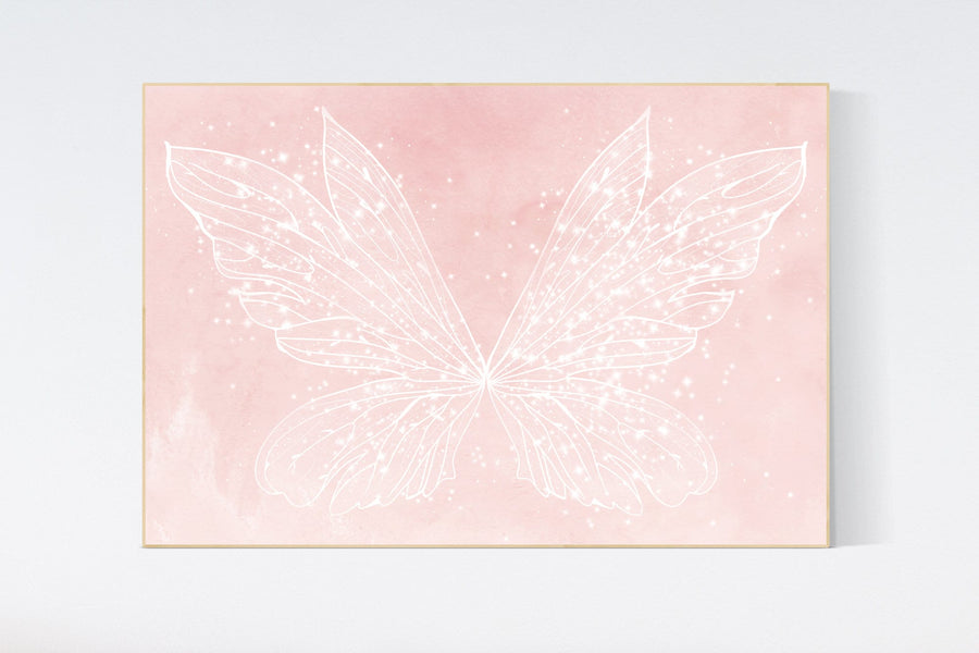 Nursery decor girl butterfly, blush, blush pink, Butterfly Nursery Art, girls room, butterfly prints, Butterfly Art, blush pink, neutral