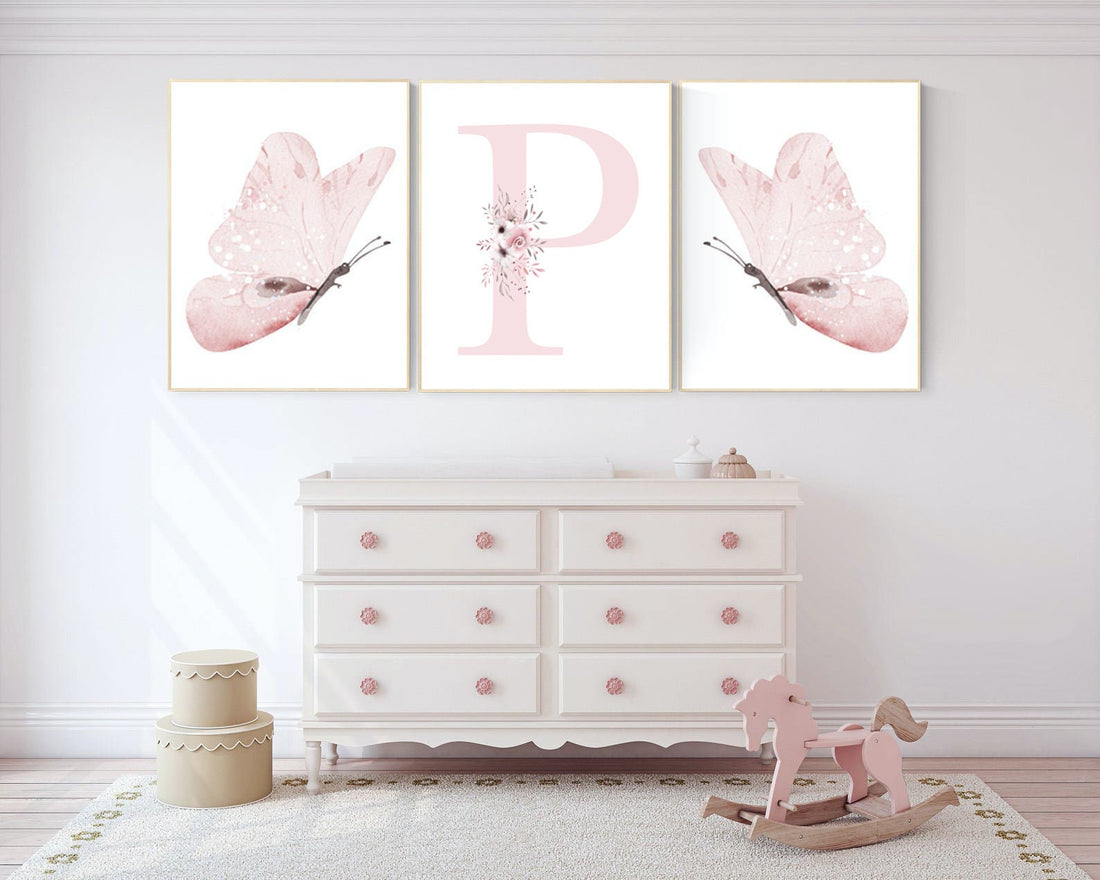 Nursery decor girl butterfly, blush nursery, butterflies, Nursery Art, Girl Nursery Art, Butterfly Nursery Decor for Baby Girl, Butterfly