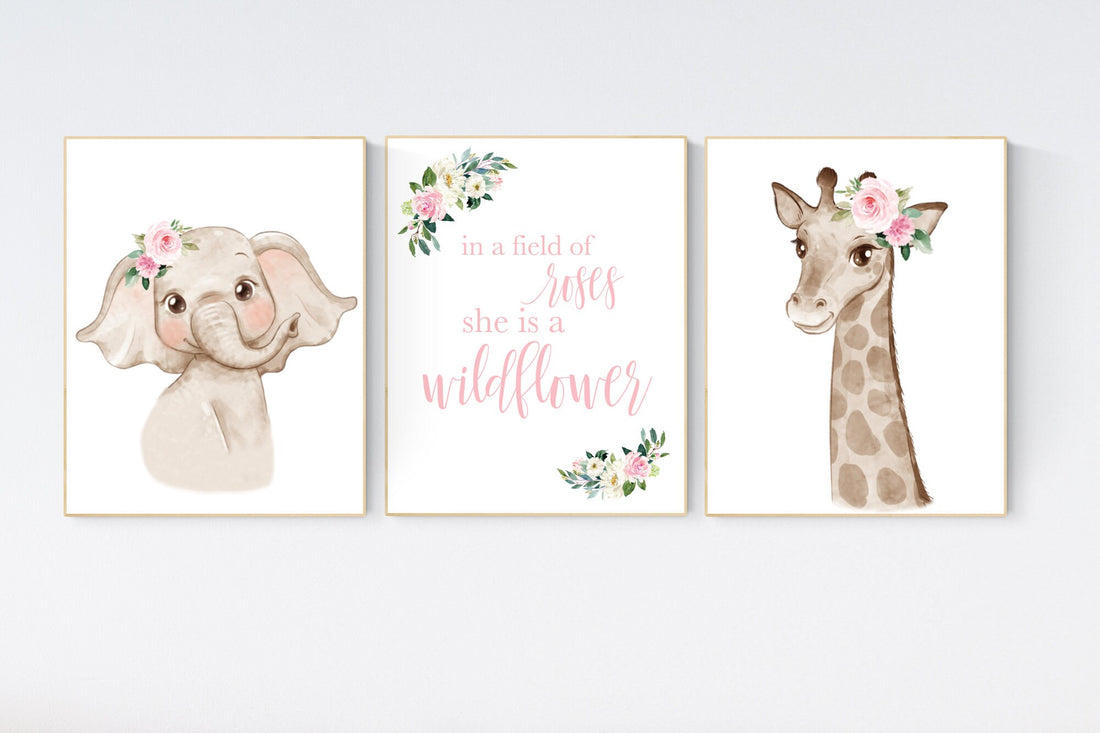 Nursery decor safari, animal nursery prints, Nursery Decor woodland, nursery decor boho, Girls Nursery Decor, Safari Nursery, girl nursery