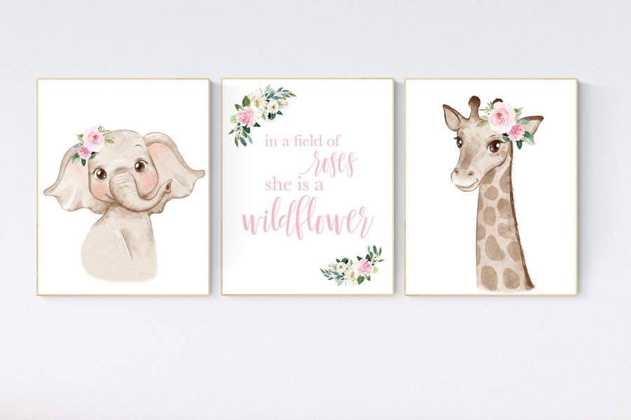 Nursery decor safari, animal nursery prints, Nursery Decor woodland, nursery decor boho, Girls Nursery Decor, Safari Nursery, girl nursery