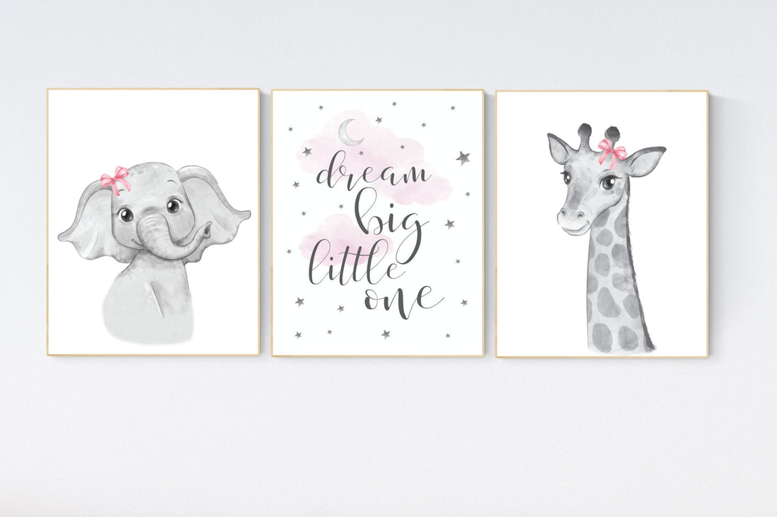 Nursery decor girl, Safari Animals, pink nursery, Nursery Prints, Nursery Decor, Girls Nursery Decor, Safari Nursery, jungle animals