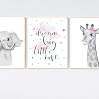 Nursery decor girl, Safari Animals, pink nursery, Nursery Prints, Nursery Decor, Girls Nursery Decor, Safari Nursery, jungle animals