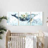 Whale nursery, ocean nursery, under the sea nursery, gender neutral nursery, ocean, nautical, whale nursery wall art, sea nursery