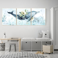 Whale nursery, ocean nursery, under the sea nursery, gender neutral nursery, ocean, nautical, whale nursery wall art, sea nursery