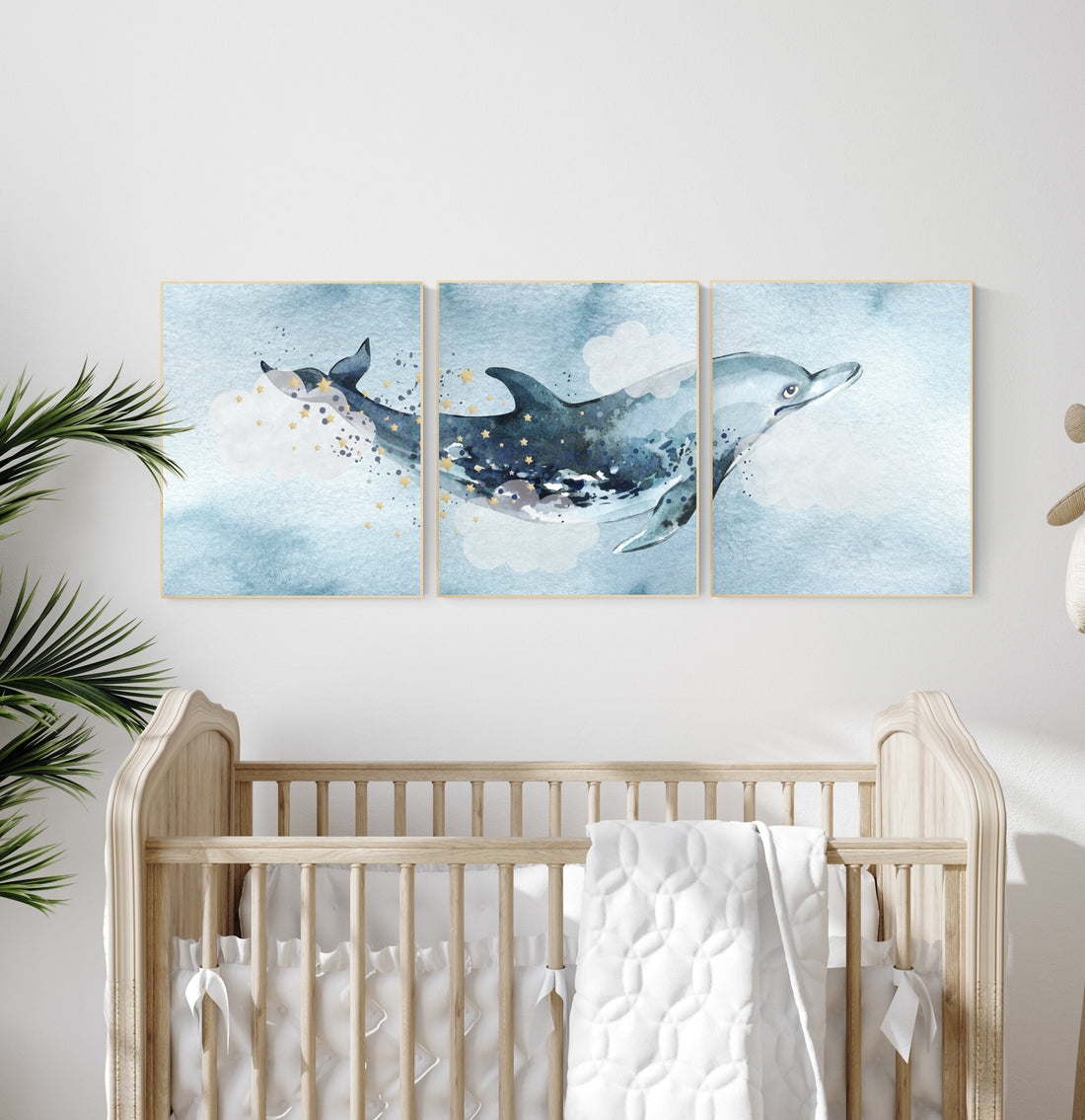 Ocean nursery decor, whale nursery, under the sea nursery, gender neutral nursery, ocean, nautical, whale nursery wall art, sea nursery