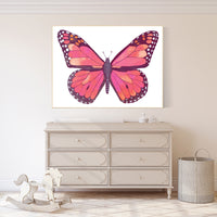 Nursery decor girl butterfly, pink nursery, Butterfly Nursery Art, butterfly prints, Butterfly Art, pink and orange, girls room decor