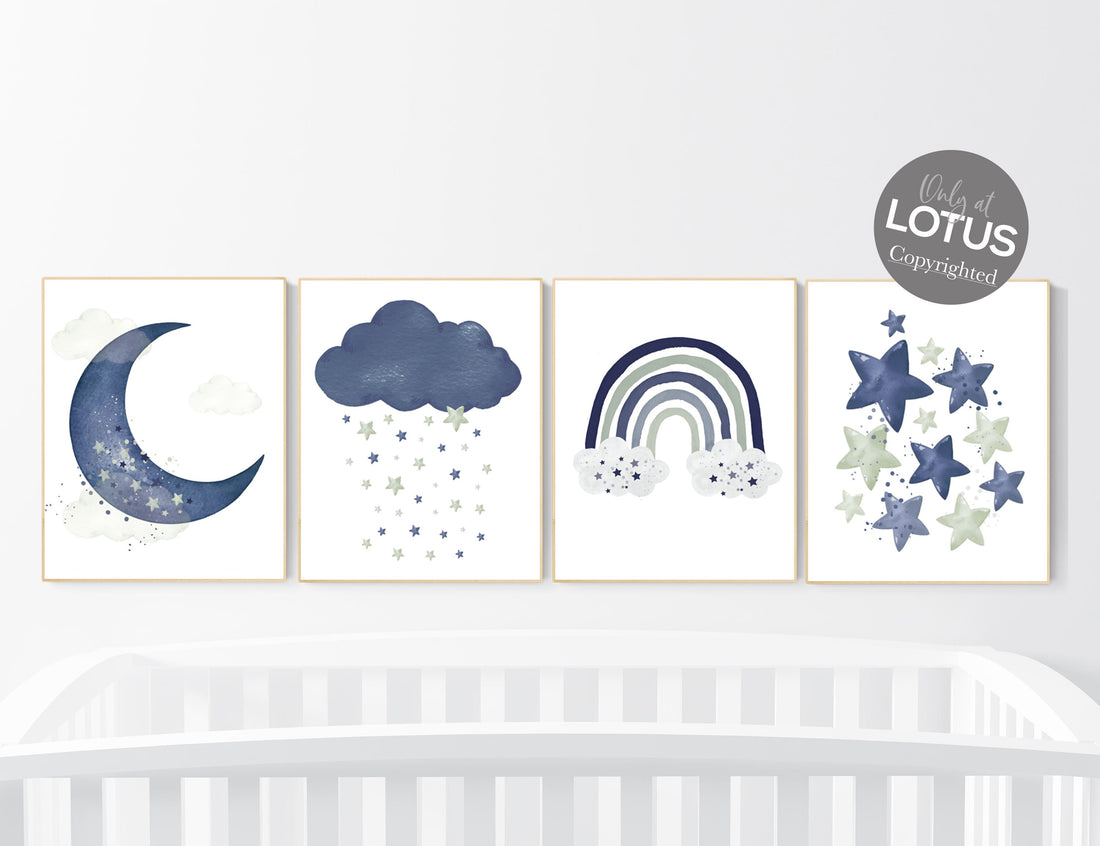 Boy nursery decor, Navy nursery decor, navy and green nursery, rainbow nursery, navy blue nursery, boy nursery wall decor, navy nursery