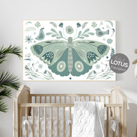 Nursery decor girl, nursery decor butterfly, nursery wall art, sage green nursery, girls room decor, green nursery, girl nursery decor