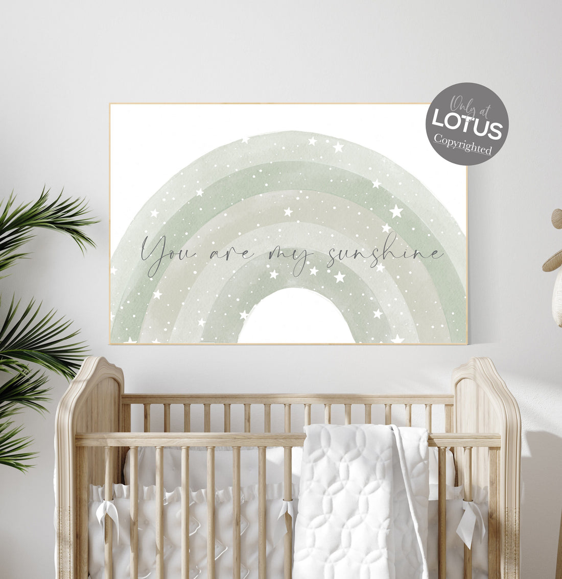 Nursery prints rainbow, gender neutral, sage green nursery wall decor, rainbow nursery, you are my sunshine, nursery decor, green nursery