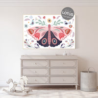 Boho nursery, butterfly nursery decor, girl nursery decor boho, butterfly print wall art, Nursery wall art girl boho, floral nursery