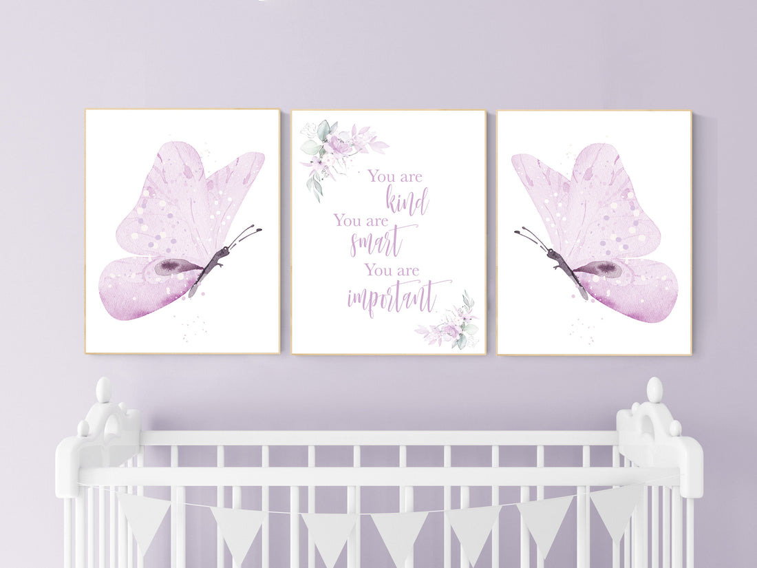 Nursery decor girl butterfly, nursery decor purple, nursery decor girl lilac, Butterfly Nursery Art, Girl Nursery Art, Butterfly Wall Art