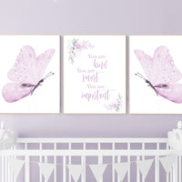 Nursery decor girl butterfly, nursery decor purple, nursery decor girl lilac, Butterfly Nursery Art, Girl Nursery Art, Butterfly Wall Art