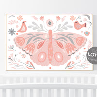 Nursery decor girl butterfly, blush, blush pink nursery art, Butterfly Nursery Art, Butterfly Wall Decor, Blush Pink Nursery Art, girl