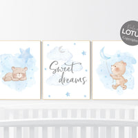 Nursery decor bear, nursery decor boy, bear nursery print, teddy bear decor, boy nursery wall decor, boy nursery ideas