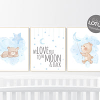 Boy nursery decor, Nursery decor bear, bear nursery print, teddy bear decor, boy nursery wall decor, boy nursery ideas, teddy bear