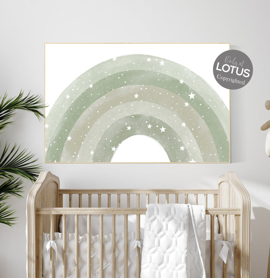 Nursery prints rainbow, gender neutral, sage green nursery wall decor, rainbow nursery, rainbow nursery, nursery decor, green nursery