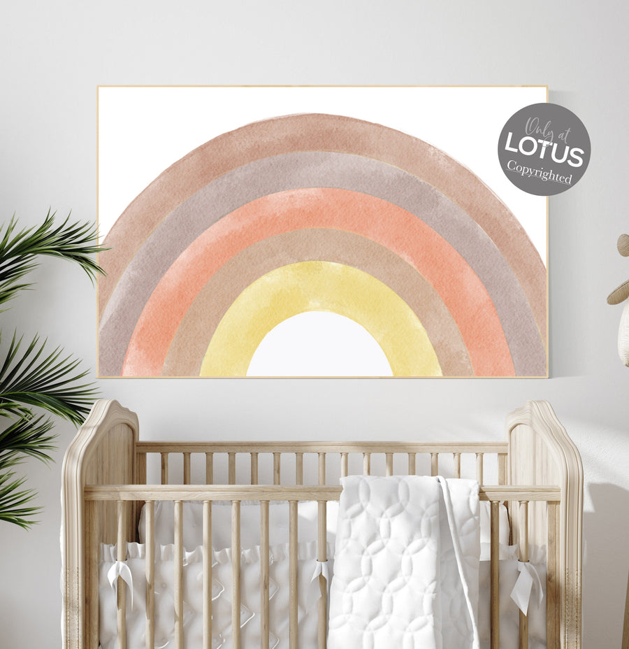 Rainbow nursery, neutral Rainbow Wall Art, rainbow Print Set, Cloud Rainbow Sun, Rainbow Wall Art, gender neutral, Watercolor Rainbow