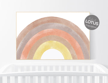 Rainbow nursery, neutral Rainbow Wall Art, rainbow Print Set, Cloud Rainbow Sun, Rainbow Wall Art, gender neutral, Watercolor Rainbow