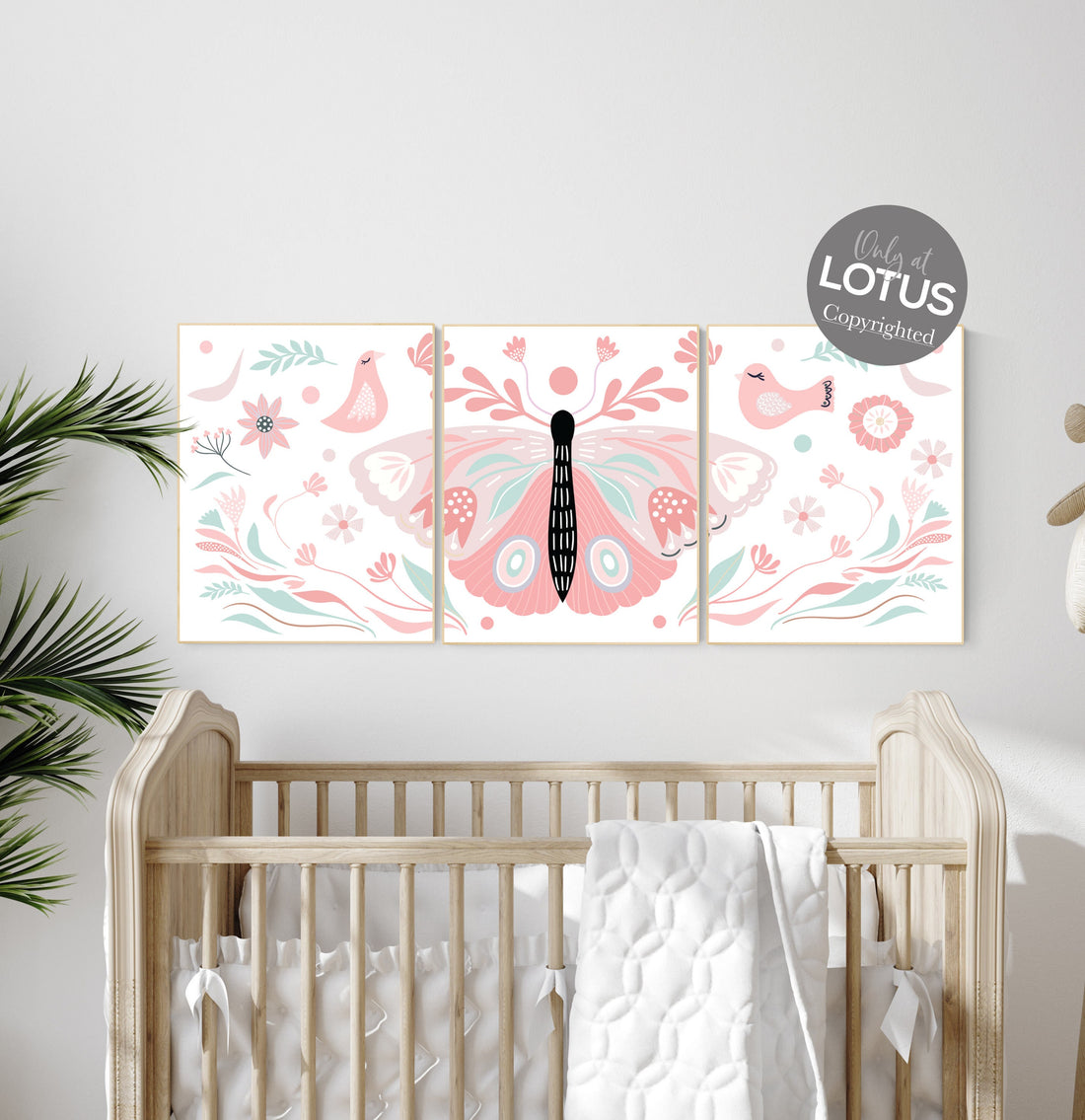 Nursery decor girl butterflies, Butterfly Nursery Art, Girl Nursery Art, Butterfly Nursery Decor for Baby Girl, Butterfly Art, blush pink