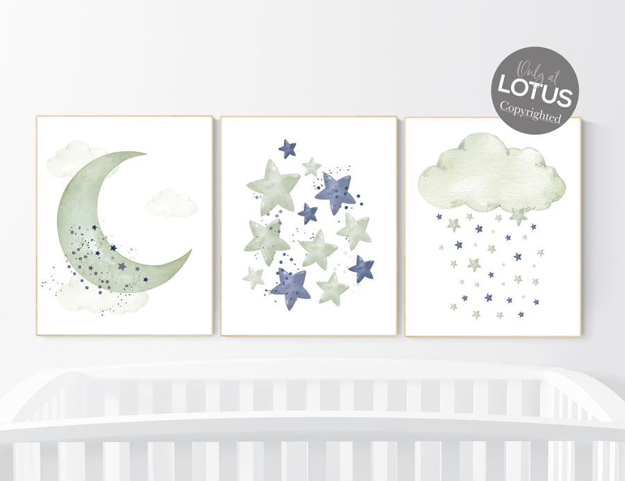 Boy nursery decor, Sage green nursery decor, green and navy nursery, rainbow nursery, green nursery, boy nursery wall decor, navy nursery