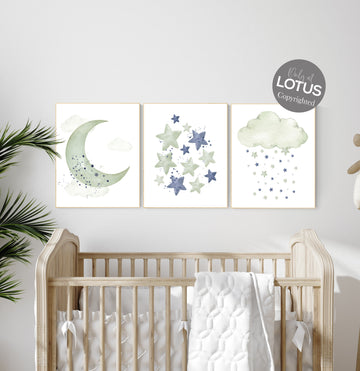 Boy nursery decor, Sage green nursery decor, green and navy nursery, rainbow nursery, green nursery, boy nursery wall decor, navy nursery