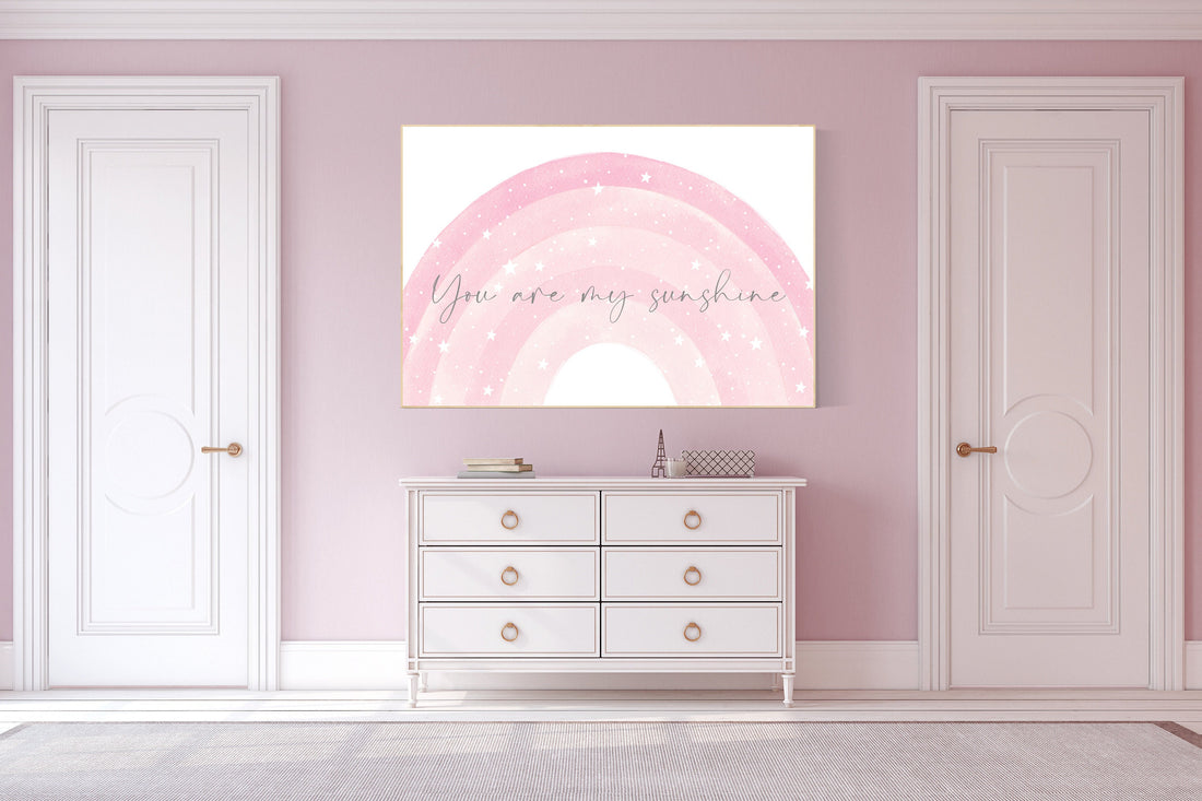 Nursery decor rainbow, pink nursery, Rainbow Wall Art, rainbow Print, Rainbow Wall Art, pink nursery, rainbow nursery, nursery wall decor