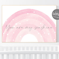 Nursery decor rainbow, pink nursery, you are my sunshine, rainbow Print, Rainbow Wall Art, pink nursery, rainbow nursery, nursery wall decor