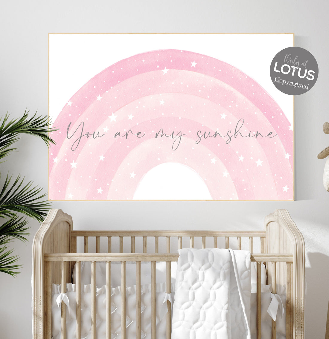 Nursery decor rainbow, pink nursery, you are my sunshine, rainbow Print, Rainbow Wall Art, pink nursery, rainbow nursery, nursery wall decor