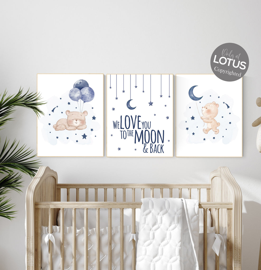 Nursery decor bear, nursery decor boy, bear nursery print, navy blue, teddy bear decor, nursery wall art animals, boy nursery wall art, navy