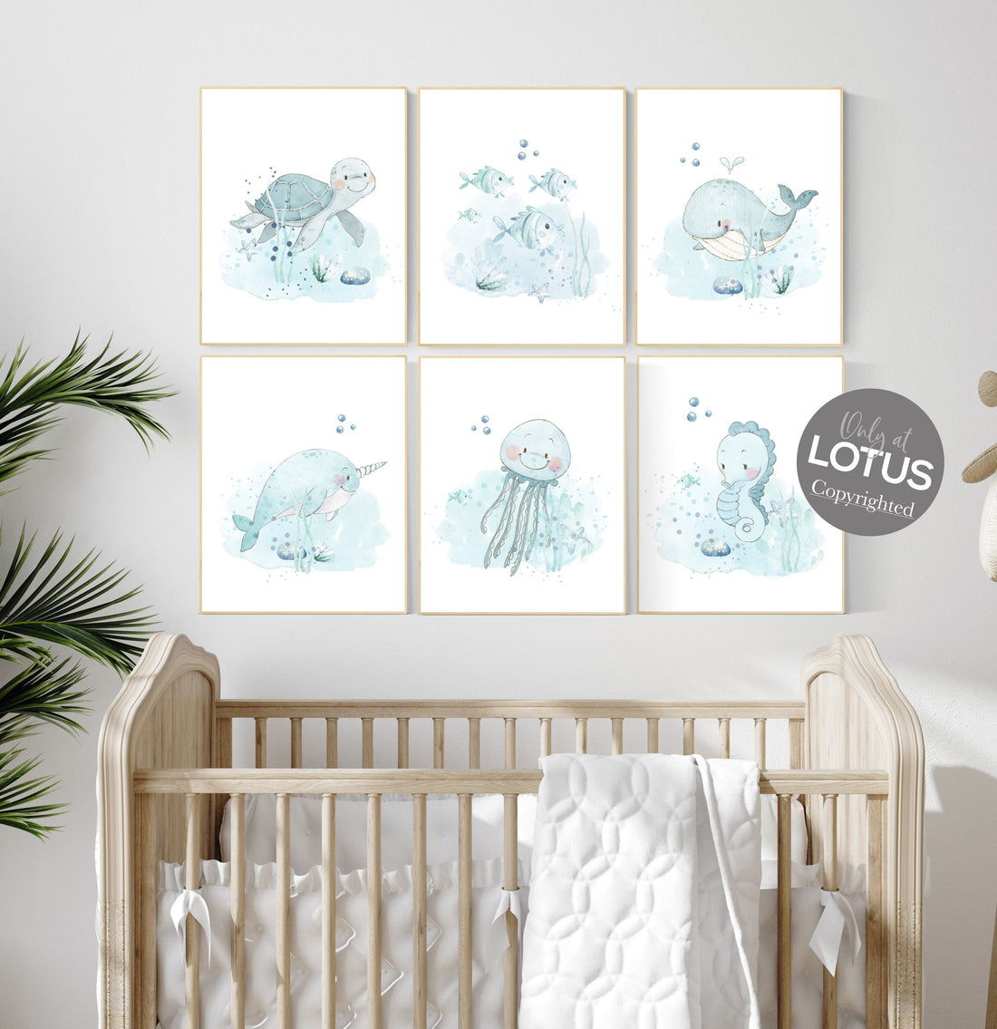 Nursery decor under the sea, ocean nursery, nursery decor boy nautical, nursery decor nautical, sea theme nursery decor, fish, whale, sea