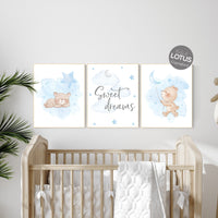 Nursery decor bear, nursery decor boy, bear nursery print, teddy bear decor, boy nursery wall decor, boy nursery ideas