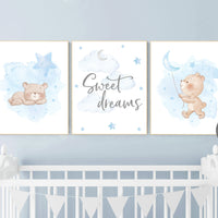 Nursery decor bear, nursery decor boy, bear nursery print, teddy bear decor, boy nursery wall decor, boy nursery ideas