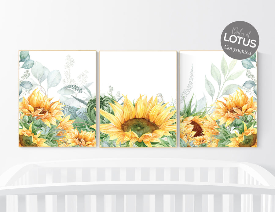 Nursery decor girl flower, Sunflower nursery, Yellow nursery, floral nursery, boho nursery, flower nursery, sunflower, girl nursery art