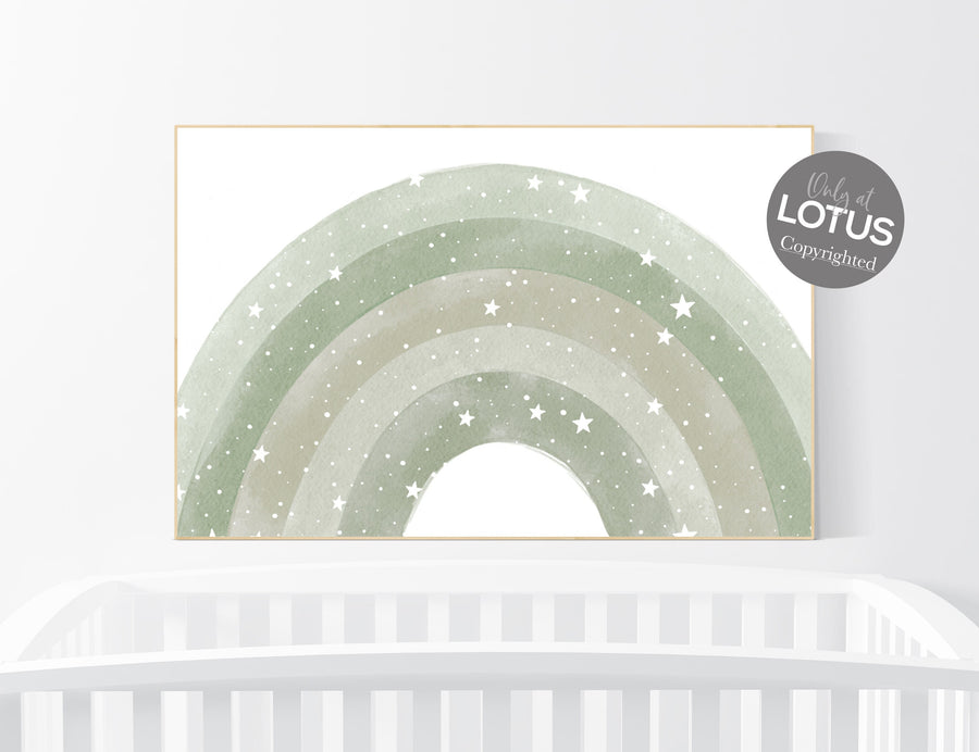 Nursery prints rainbow, gender neutral, sage green nursery wall decor, rainbow nursery, rainbow nursery, nursery decor, green nursery